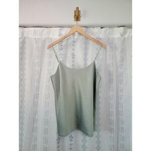 NWT Club Monaco Sage Green Satin Tank Top Medium